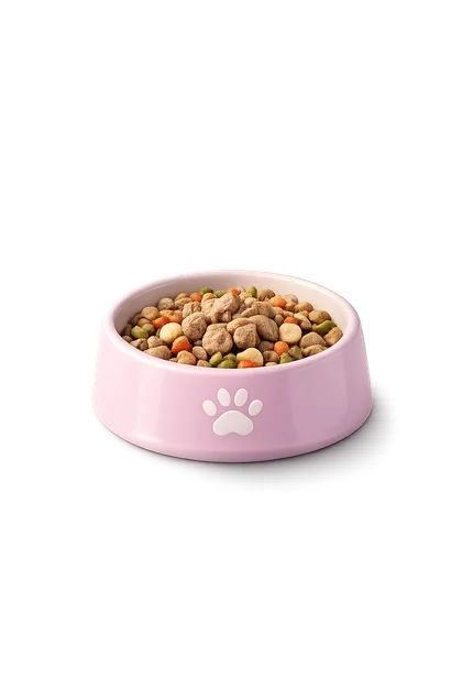 Bowl rosa con comida casera